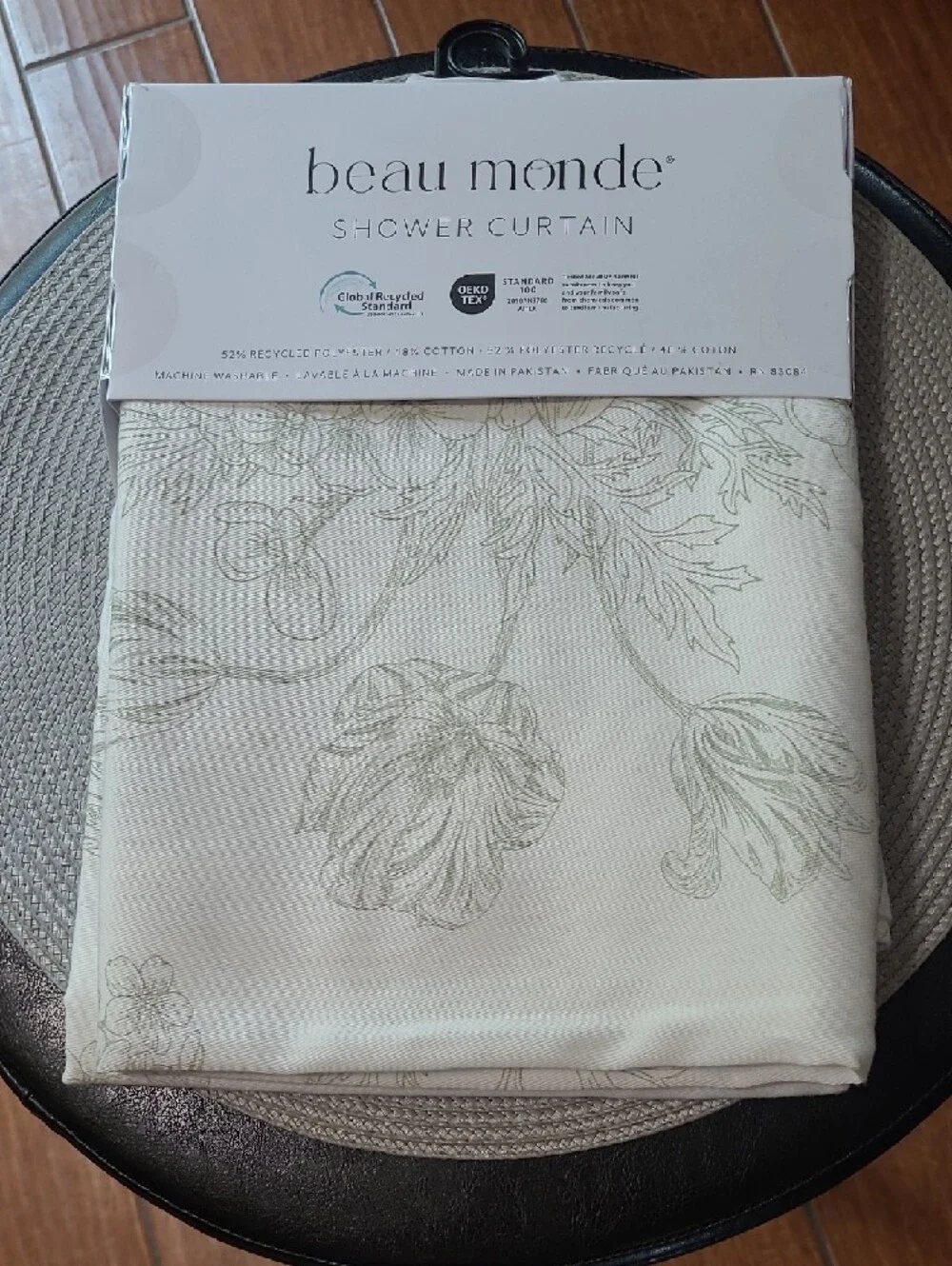 Beau Monde Floral Vine Shower Curtain